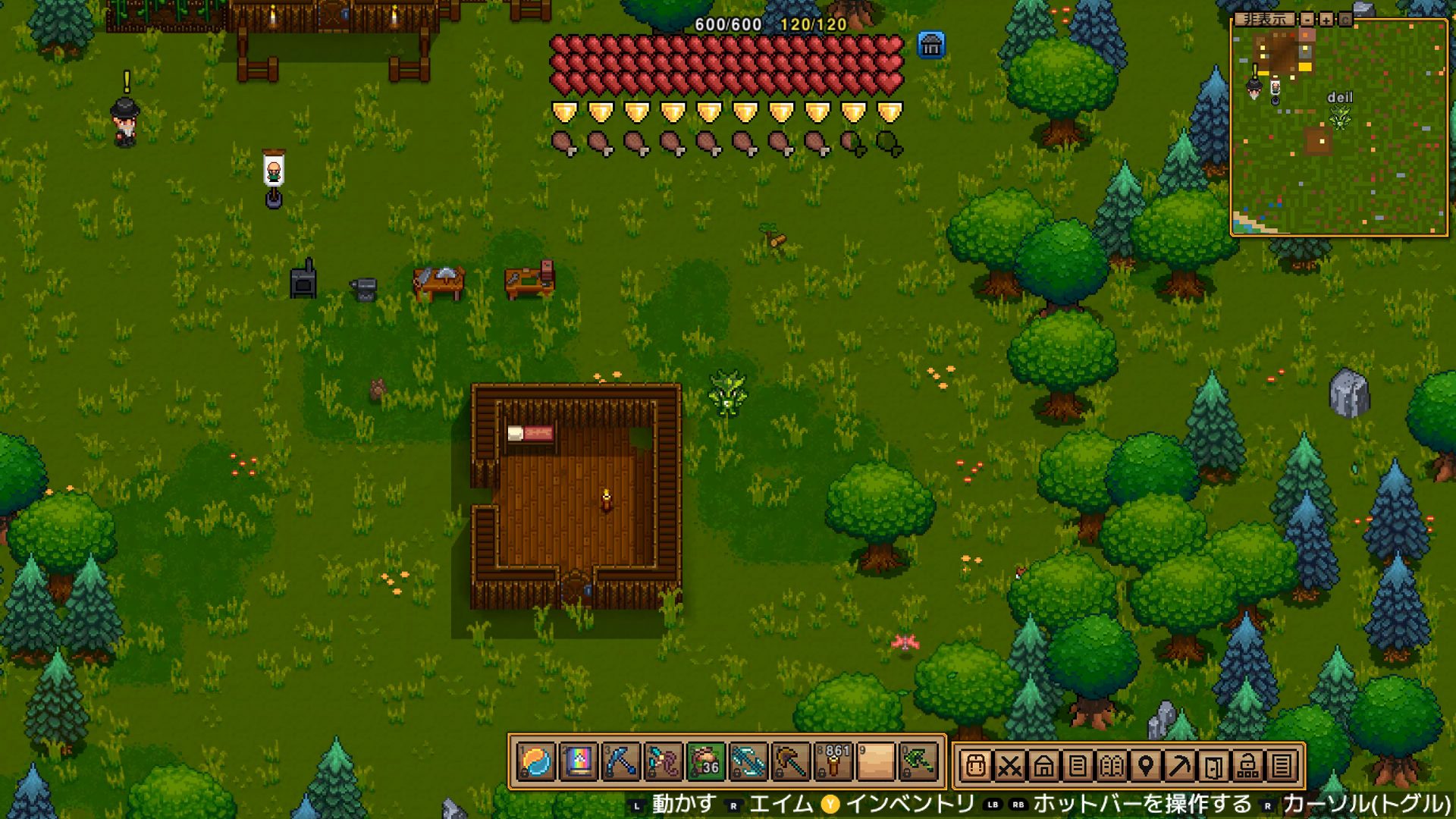 床や囲いに不備があり認識されない部屋の例